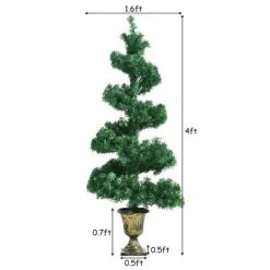 Costway Set of 2 Pre-lit Spiral Artificial Christmas Entrance Tree 4FT w/ 150 LED Lights -Northlight Christmas Store GUEST 85b1bd44 7475 4075 b4f8 46c10e2a8e8f