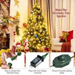Costway 6ft Pre-Lit Artificial Hinged Christmas Tree w/8 Modes LED Lights and Foot Pedal 18 Costway 6ft Pre-Lit Artificial Hinged Christmas Tree w/8 Modes LED Lights and Foot Pedal -Northlight Christmas Store GUEST 85e4f8da db69 440a 9ab7 cf4b127d0668