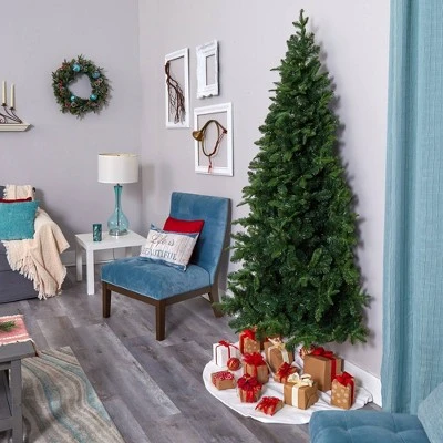 7ft Nearly Natural Pre-Lit LED Grand Teton Spruce Flat Back Artificial Christmas Tree Clear Lights 10 7ft Nearly Natural Pre-Lit LED Grand Teton Spruce Flat Back Artificial Christmas Tree Clear Lights - Image 8