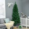 HOMCOM Half Artificial Christmas Tree Holiday Decoration with Auto Open, Steel Base -Northlight Christmas Store GUEST 861a0209 92b0 4410 b1d7 8b3e2960ffea