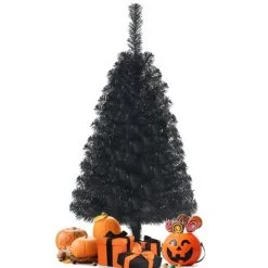 Costway 3ft Unlit Artificial Christmas Halloween Mini Tree Black w/Plastic Stand -Northlight Christmas Store GUEST 86d8193a c111 424d b430 4a340666c5d5