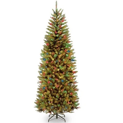 National Tree Company Pre-Lit LED Slim Kingswood Fir Artificial Christmas Tree Dual Color Lights 3 National Tree Company Pre-Lit LED Slim Kingswood Fir Artificial Christmas Tree Dual Color Lights