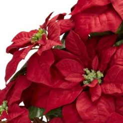 Poinsettia with Decorative Planter Silk Arrangement - Nearly Natural -Northlight Christmas Store GUEST 882024ec 5657 45e4 88bf 330c2081b693