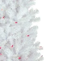 Northlight 6.5' Pre-Lit Woodbury White Pine Pencil Artificial Christmas Tree, Pink Lights -Northlight Christmas Store GUEST 882974c5 e1bb 4519 9cbf af72abd7f529