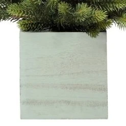 Haute Decor Haute Décor 30" Battery Operated Pre-Lit LED Fraser Fir Artificial Christmas Tree in Wood Pot White Lights