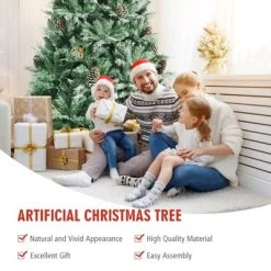 Tangkula 8 Ft Artificial Christmas Tree Mixed PE & PVC Xmas Tree Office and Party Festival Holiday Decor Green -Northlight Christmas Store GUEST 88e2c2ad 340c 4bd0 af54 8cba37aff6e4