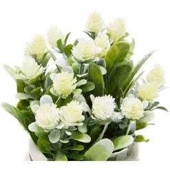 Juvale Artificial Flowers, Fake Faux Plants with Small White Vase for Indoor Room Spring Home Decor, 3.5 x 6 in -Northlight Christmas Store GUEST 896e8d98 f521 427d 9416 91185d6e5007