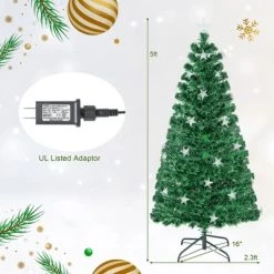 Tangkula 4/5/6/7 FT Artificial Christmas Tree Prelit Fiber Optic Xmas Tree w/ Warm White Lights 8 Light Modes -Northlight Christmas Store GUEST 8a03dd11 d9ca 43eb abfd f05148a9ce78