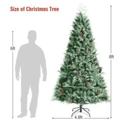 Tangkula 8 Ft Artificial Christmas Tree Mixed PE & PVC Xmas Tree Office and Party Festival Holiday Decor Green -Northlight Christmas Store GUEST 8ab03bee a8f5 4e8e b710 9e3048e5b5bc
