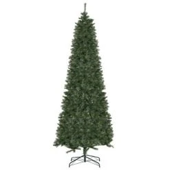 HOMCOM 8 Foot Pine Artificial Christmas Tree, Slim Pencil Xmas Tree with 952 Realistic Branches, Steel Base, Auto Open, Green 9 HOMCOM 8 Foot Pine Artificial Christmas Tree, Slim Pencil Xmas Tree with 952 Realistic Branches, Steel Base, Auto Open, Green -Northlight Christmas Store GUEST 8b37b7df f3fb 4d0a a923 2cace73600b7