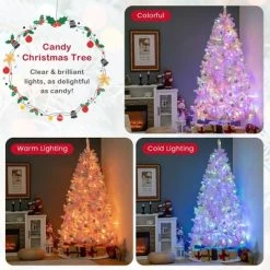 Costway 7 FT Flocked Artificial Christmas Tree Hinged with 500 LED Lights 1200 Branch Tips 18 Costway 7 FT Flocked Artificial Christmas Tree Hinged with 500 LED Lights 1200 Branch Tips -Northlight Christmas Store GUEST 8b471caa ac73 4835 9d14 1b8b0e202586