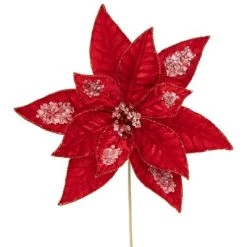 Northlight 28" Icy Red Velvet Poinsettia Glittered Christmas Stem Spray 6 Northlight 28" Icy Red Velvet Poinsettia Glittered Christmas Stem Spray -Northlight Christmas Store GUEST 8c68b2ce b8c4 46c5 b086 a88a10901109