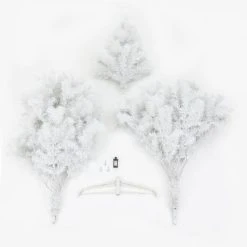 LuxenHome 7ft Pre-Lit LED Artificial White Full Fir Christmas Tree -Northlight Christmas Store GUEST 8cc5c631 aebf 4348 92ce 6aed33b45788