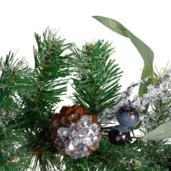 Northlight 6' x 12" Pine and Blueberries Artificial Christmas Garland - Unlit