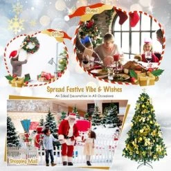 Tangkula Lush Artificial Christmas Tree 7.5ft Pre-Lit Xmas Hinged Tree W/ 250 Replaceable LED Lights 16 Tangkula Lush Artificial Christmas Tree 7.5ft Pre-Lit Xmas Hinged Tree W/ 250 Replaceable LED Lights -Northlight Christmas Store GUEST 8d189495 5db5 4436 9081 bdad3ff7d174