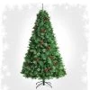 Tangkula 7ft Pre-Decorated Holiday Christmas Tree Unlit Artificial Pine Tree w/ Red Berries -Northlight Christmas Store GUEST 8ef129e9 290f 46dc ba51 80175d8bd435