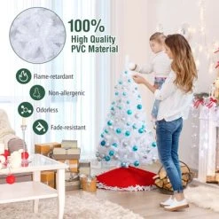 Tangkula 5ft White Artificial PVC Christmas Tree Festive Winter w/Stand -Northlight Christmas Store GUEST 8f9f3d62 4e45 4aae aa88 a3a855c10044