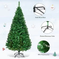 Costway Artificial PVC Christmas Tree W/Stand Holiday Season Indoor Outdoor Green -Northlight Christmas Store GUEST 8fa5a000 886b 471d a40e 2f6c4480d92d