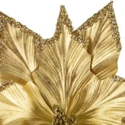 Northlight 24" Metallic Gold Sequin Poinsettia Christmas Stem Spray -Northlight Christmas Store GUEST 91656841 6f40 4b13 ad3a bc684c9ab0d7