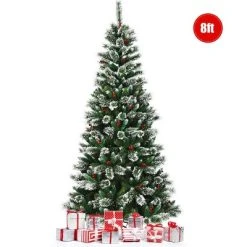 Tangkula Unlit Snow Flocked Artificial Christmas Tree Hinged Pine Decoration Tree 25 Tangkula Unlit Snow Flocked Artificial Christmas Tree Hinged Pine Decoration Tree -Northlight Christmas Store GUEST 91ceb1cf 5a6d 429d 90f4 8edcca2d60c2