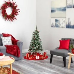 4ft Nearly Natural Pre-Lit LED Frosted Swiss Pine Artificial Christmas Tree Clear Lights 13 4ft Nearly Natural Pre-Lit LED Frosted Swiss Pine Artificial Christmas Tree Clear Lights -Northlight Christmas Store GUEST 92866229 8a46 4ed3 a5e2 cd923d387d37