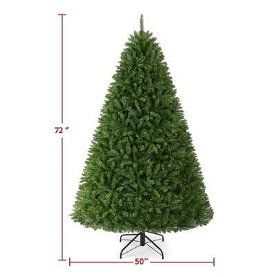 Yaheetech Pre-lit Ultra-Thick Artificial Christmas Tree Hinged Spruce Holiday Decoration, Green 4 Yaheetech Pre-lit Ultra-Thick Artificial Christmas Tree Hinged Spruce Holiday Decoration, Green - Image 2