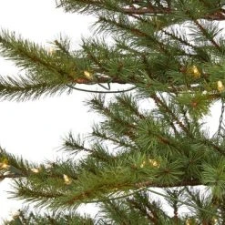 Nearly Natural 7' Pre-Lit LED Full Vancouver Mountain Pine Artificial Christmas Tree Clear Lights