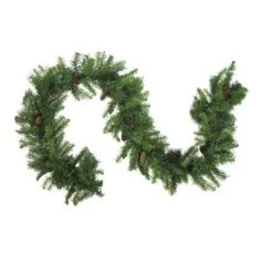 Northlight 50' x 12" Red Pine Artificial Christmas Garland, Unlit