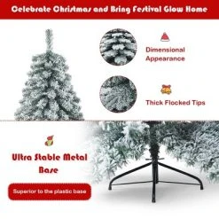 Costway 7.5 ft Snow Flocked Artificial Christmas Tree Hinged Alaskan Pine Tree Holiday 19 Costway 7.5 ft Snow Flocked Artificial Christmas Tree Hinged Alaskan Pine Tree Holiday -Northlight Christmas Store GUEST 950bb2a8 323d 4a99 a317 7230ff784fd7