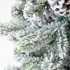 LuxenHome 3Ft Pre-Lit Artificial Flocked Pine Christmas Tree with Pine Cones, Berries, and Metal Pot -Northlight Christmas Store GUEST 9569bb24 414b 47bc ade5 80895e59ab54