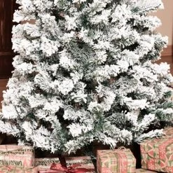 HOMCOM Pre-Lit Snow-Flocked Slim Douglas Fir Artificial Christmas Tree with Realistic Branches 16 HOMCOM Pre-Lit Snow-Flocked Slim Douglas Fir Artificial Christmas Tree with Realistic Branches -Northlight Christmas Store GUEST 957f1d69 586f 4887 a8e1 10fc76a0cf00