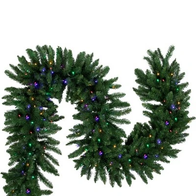Northlight 25' x 20" Pre-Lit Buffalo Fir Artificial Christmas Garland - Multi-Color LED Lights 5 Northlight 25' x 20" Pre-Lit Buffalo Fir Artificial Christmas Garland - Multi-Color LED Lights - Image 3