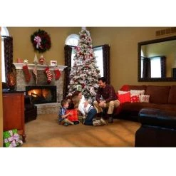 Home Heritage Snowdrift Spruce 7.5 Foot Snow Frosted Artificial Pre-Lit Christmas Tree with White Clear Lights -Northlight Christmas Store GUEST 9632d2a0 9997 4d06 bace 5eff30f0ec81