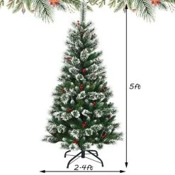 Tangkula Unlit Snow Flocked Artificial Christmas Tree Hinged Pine Decoration Tree 17 Tangkula Unlit Snow Flocked Artificial Christmas Tree Hinged Pine Decoration Tree -Northlight Christmas Store GUEST 964c1608 d0ea 4a27 8b17 8a7455e4ca36