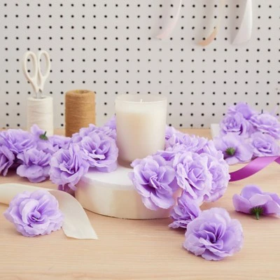 Bright Creations Juvale 50 Pack Light Purple Artificial Flowers for Decoration, 3 Inch Stemless Silk Cloth Roses for Wall Decor, Wedding Receptions, Spring Decor 6 Bright Creations Juvale 50 Pack Light Purple Artificial Flowers for Decoration, 3 Inch Stemless Silk Cloth Roses for Wall Decor, Wedding Receptions, Spring Decor - Image 4