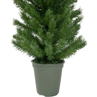 Northlight 4' Potted Virginia Pine Walkway Slim Artificial Christmas Tree - Unlit 6 Northlight 4' Potted Virginia Pine Walkway Slim Artificial Christmas Tree - Unlit - Image 4