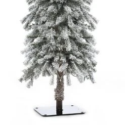 LuxenHome Set of 3 Pre-Lit LED Flocked Fir Slim Artificial Christmas Trees -Northlight Christmas Store GUEST 9888a615 c624 4fa3 b1b8 f49d58c0486d