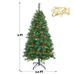 Tangkula Pre-lit Hinged Artificial Pencil Fir Christmas Tree with LED Lights -Northlight Christmas Store GUEST 9895ab36 2d29 4462 b506 9150f66182ef
