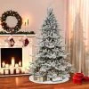 7.5ft Puleo Pre-Lit Flocked Full Royal Majestic Spruce Artificial Christmas Tree with Silver Crown Treetop Clear Lights -Northlight Christmas Store GUEST 98b431d4 20af 4022 b2fc f561809c550a