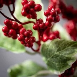 26"H Sullivans Red Berry Swag; Red