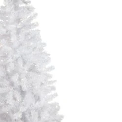 Northlight 7.5' Pre-Lit White Georgian Pine Pencil Artificial Christmas Tree, Warm White LED Lights -Northlight Christmas Store GUEST 9939ea41 c989 4c71 8491 093c5d008e0d
