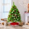 Tangkula Artificial Pre-Lit Christmas Tree, Green Flocked Christmas Hinged Tree w/ Branch Tips & Warm LED lights -Northlight Christmas Store GUEST 997558f7 d678 4742 a664 b0fd18ec1903