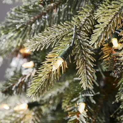 Home Heritage Entryway Potted Pine PVC Pre-Lit Artificial Christmas Tree with Warm White LED Lights and Potted Base 4 Home Heritage Entryway Potted Pine PVC Pre-Lit Artificial Christmas Tree with Warm White LED Lights and Potted Base - Image 2