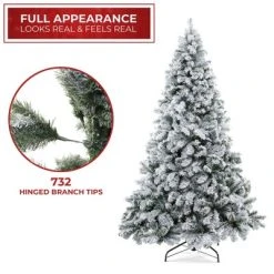 Casafield Snow-Flocked Artificial Pine Christmas Tree with Metal Stand -Northlight Christmas Store GUEST 99d0c51c efa0 4a3b a7c1 db935311828c