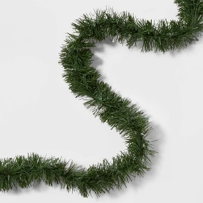40' Pre-Lit Artificial Pine Christmas Garland Clear Lights - Wondershop™ 4 40' Pre-Lit Artificial Pine Christmas Garland Clear Lights - Wondershop™ - Image 2