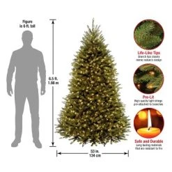 National Tree Company 6.5 ft Pre-Lit Artificial Full Christmas Tree, Green, Dunhill Fir, White Lights, Includes Stand -Northlight Christmas Store GUEST 9a5dab3c 5576 46c6 bfd4 1639b66f9f32