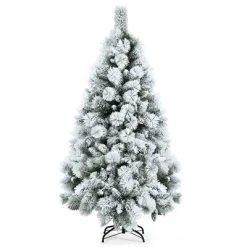 Costway 5ft/6ft/7ft Snow Flocked Hinged Artificial Slim Christmas Tree with Pine Needles -Northlight Christmas Store GUEST 9a9fe870 3979 4081 9e53 1c0a5a9b40d6