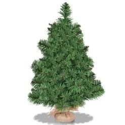 Tangkula 2'PVC Artificial Small Christmas Tree Holiday Season Decoration