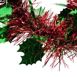 Northlight 12' x 4" Unlit Shiny Red Tinsel with Green Holly Leaves Christmas Garland 9 Northlight 12' x 4" Unlit Shiny Red Tinsel with Green Holly Leaves Christmas Garland -Northlight Christmas Store GUEST 9ab90f0c efb2 47e0 9d82 9e702ab5595e