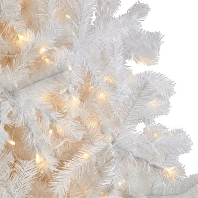 Nearly Natural 9-ft White Artificial Christmas Tree with 1860 Bendable Branches and 650 LED Lights 5 Nearly Natural 9-ft White Artificial Christmas Tree with 1860 Bendable Branches and 650 LED Lights - Image 3